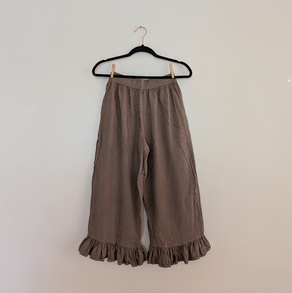 Linen Ruffle Pants - Picture 4 of 5